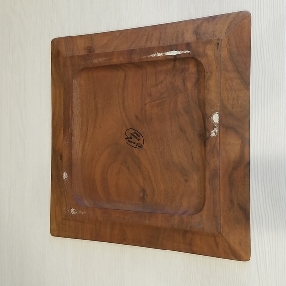 Mid-century modern teakwood appetizer tray - Picture 4 of 4